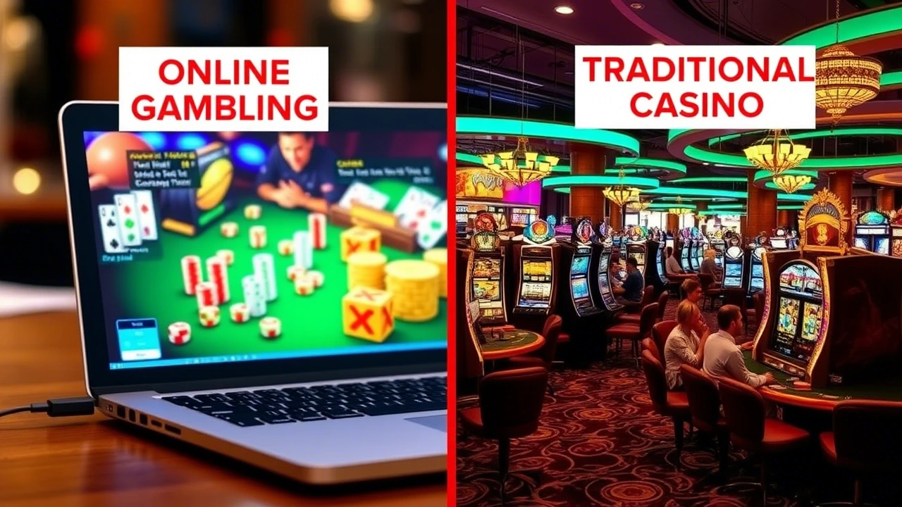 compared online casino and traditional